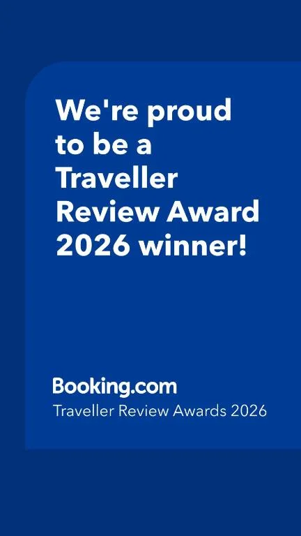 Booking.com Traveller Review Award 2026 winner certificate displayed