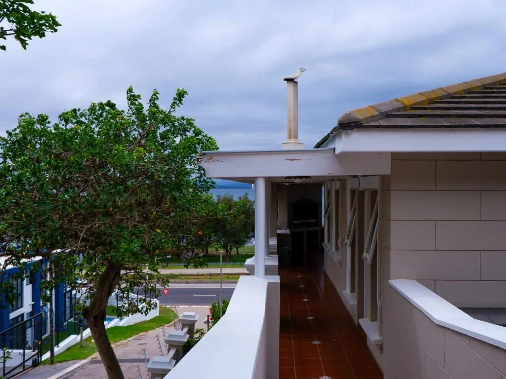 Covered deck with ocean views overlooking Mossel Bay coastline