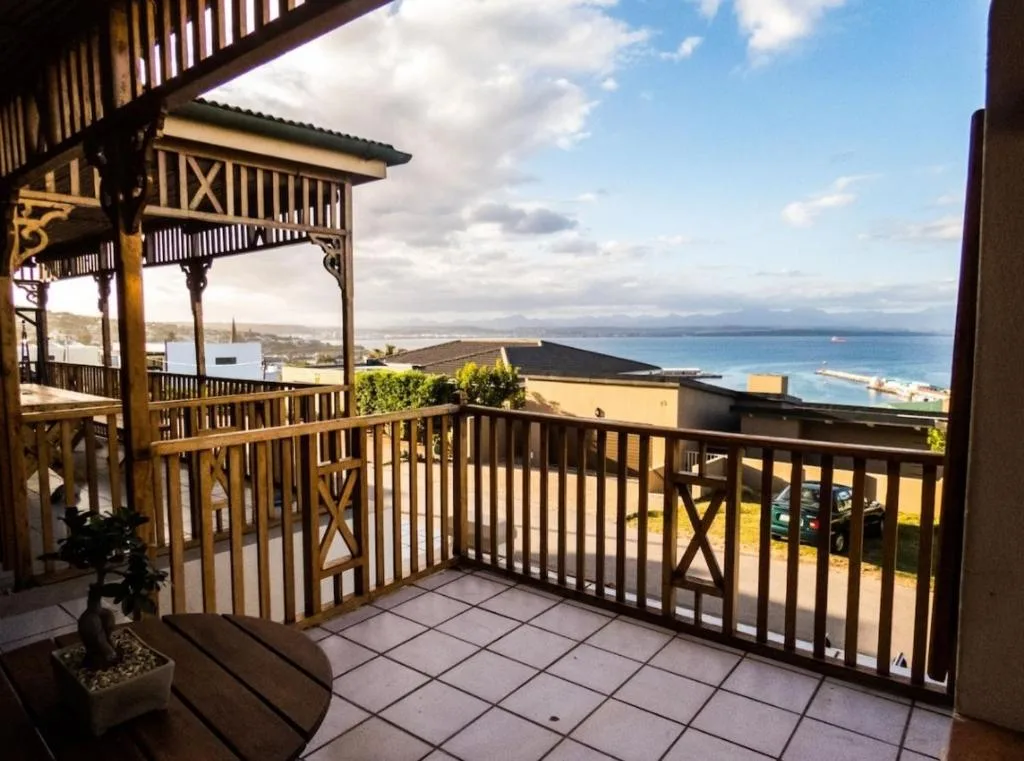Coastal sea view from property deck overlooking Mossel Bay and distant mountains