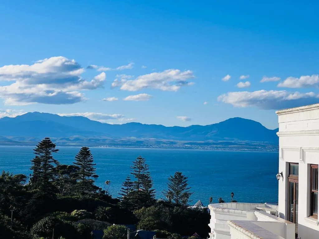 Panoramic ocean and mountain vista from property overlooking Mossel Bay coastline