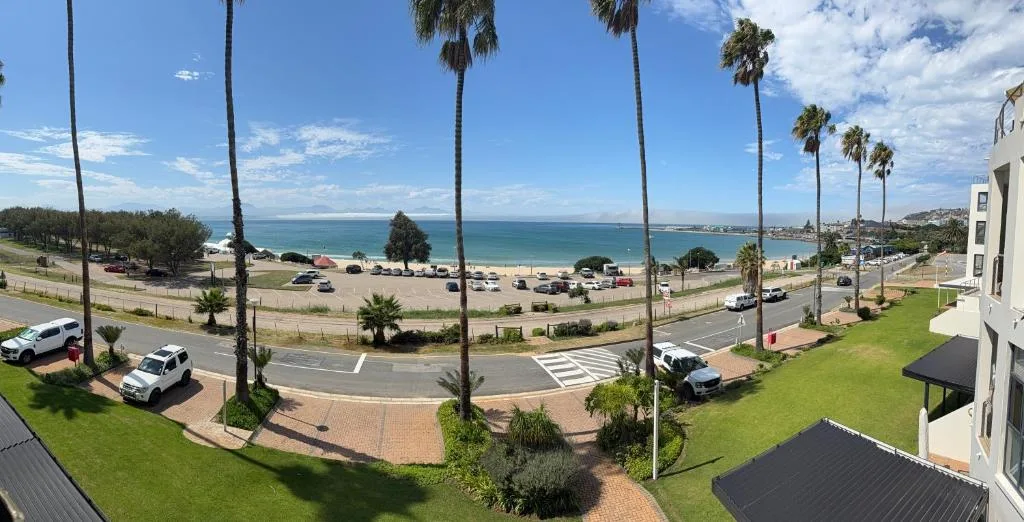 Scenic ocean and beach vista from elevated property vantage point