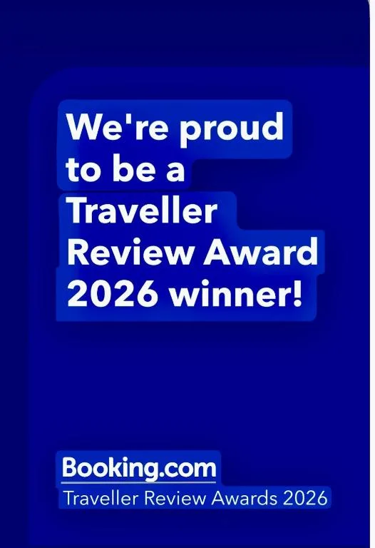 Booking.com Traveller Review Award 2026 winner certificate displayed